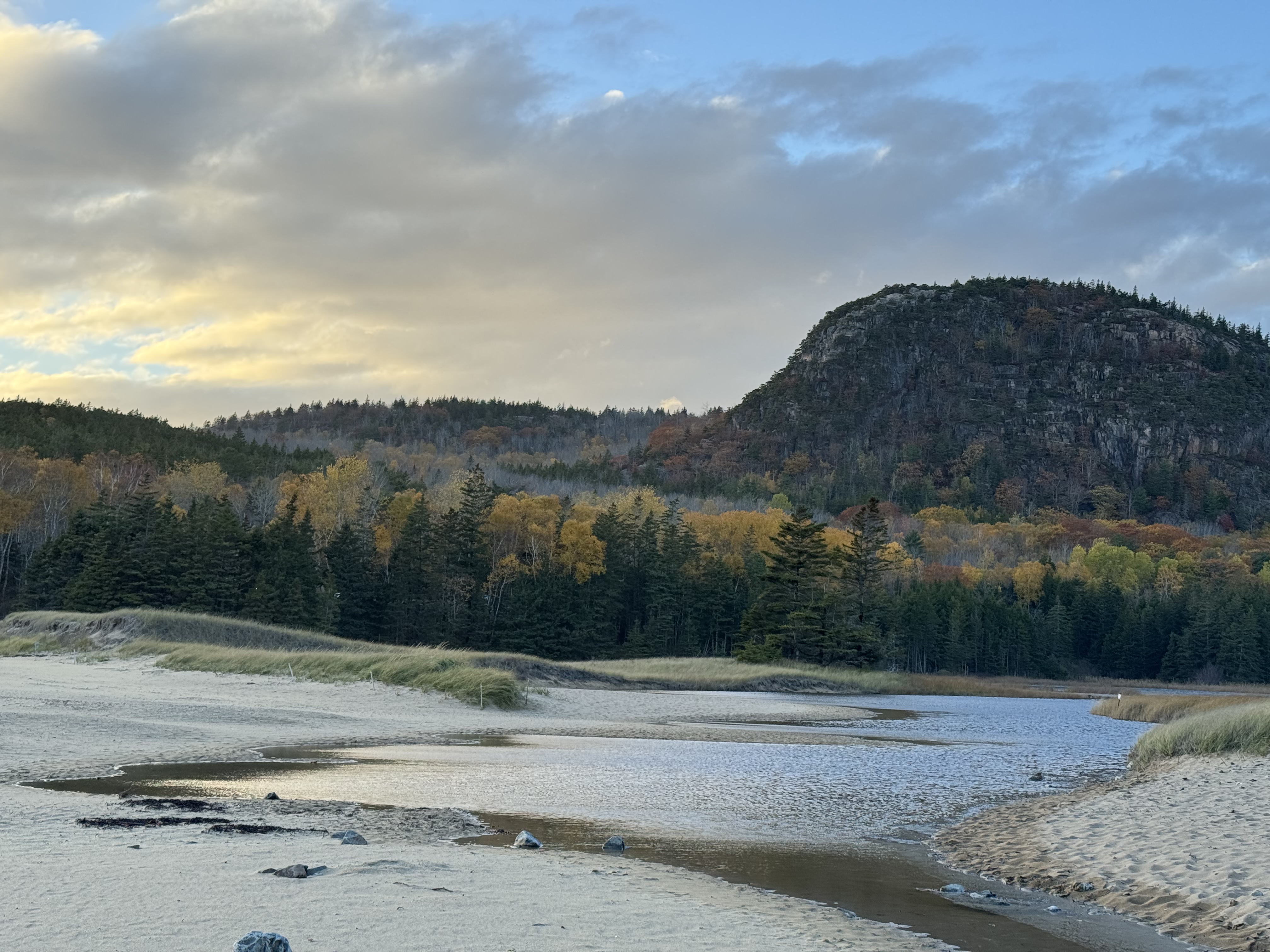 Sand Beach and The Beehive in autumn